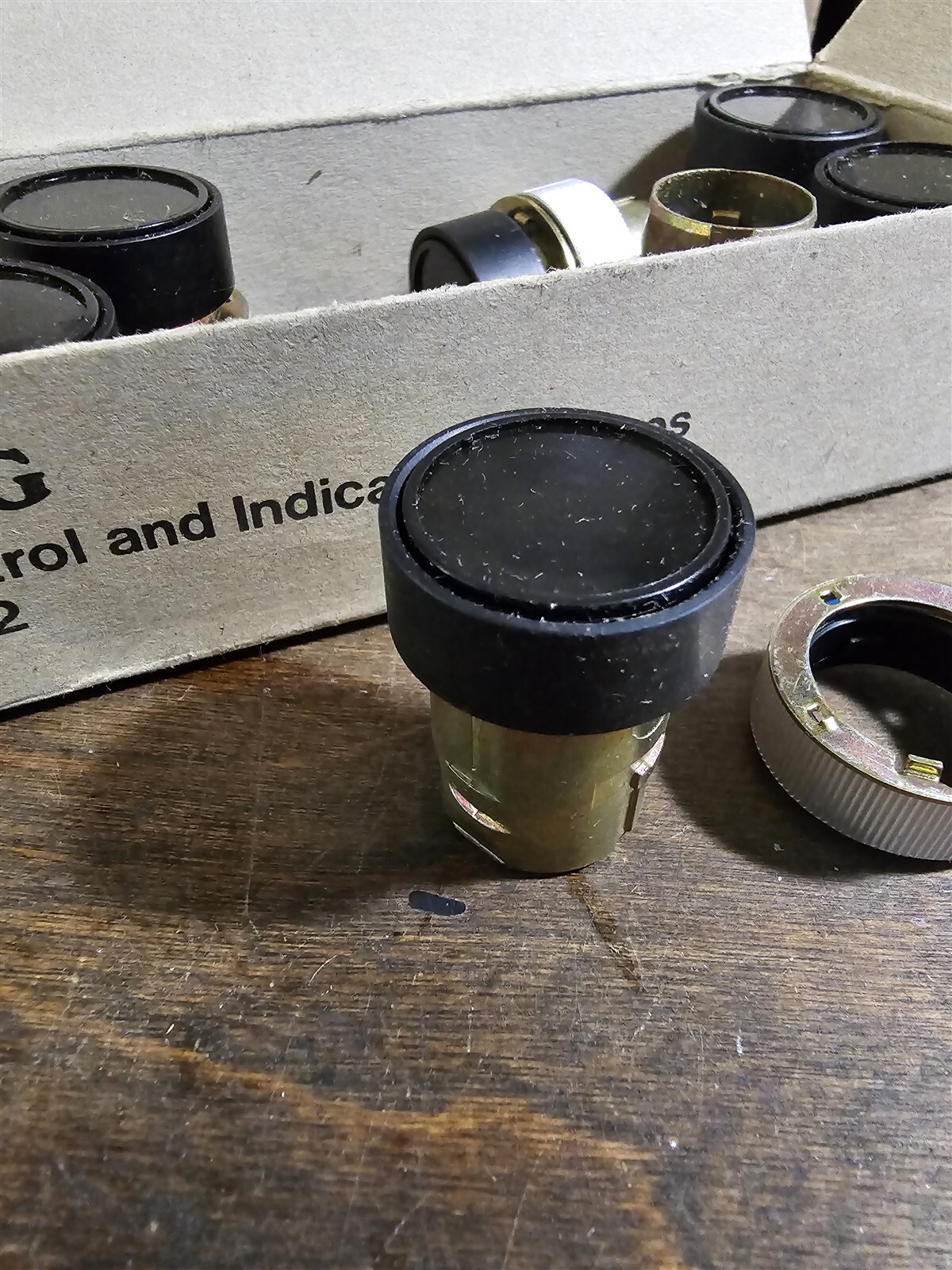 NEW AEG Black Push Button Switches Box of 7 *FREE SHIPPING*