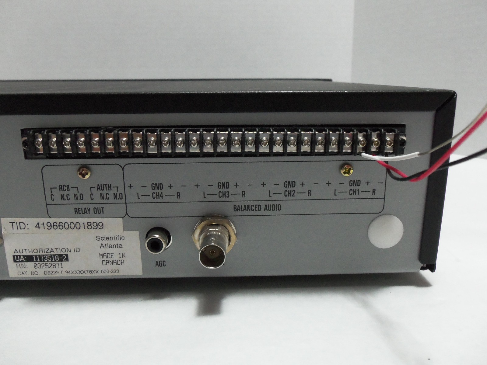 Scientific Atlanta Satellite Receiver D9222 D9804D