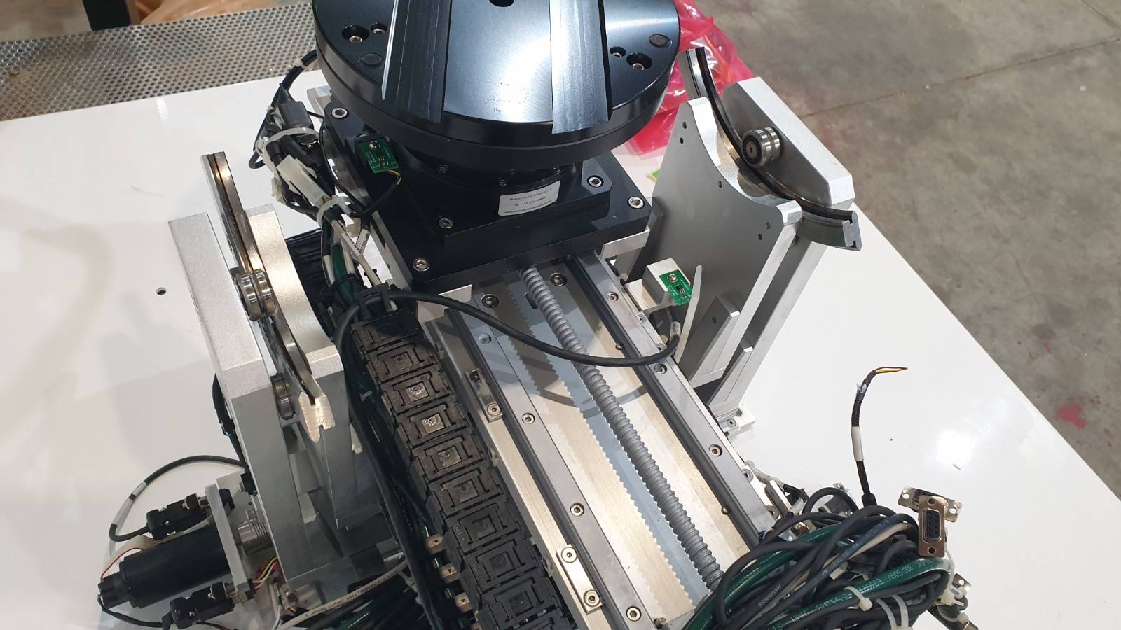 Precision Motorized XYZ Stage Assembly with Rotary Table