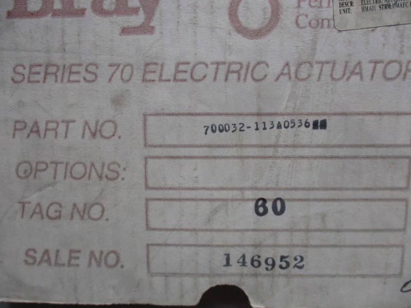 BRAY CONTROLS 70-0032-113A0-536 NSMP
