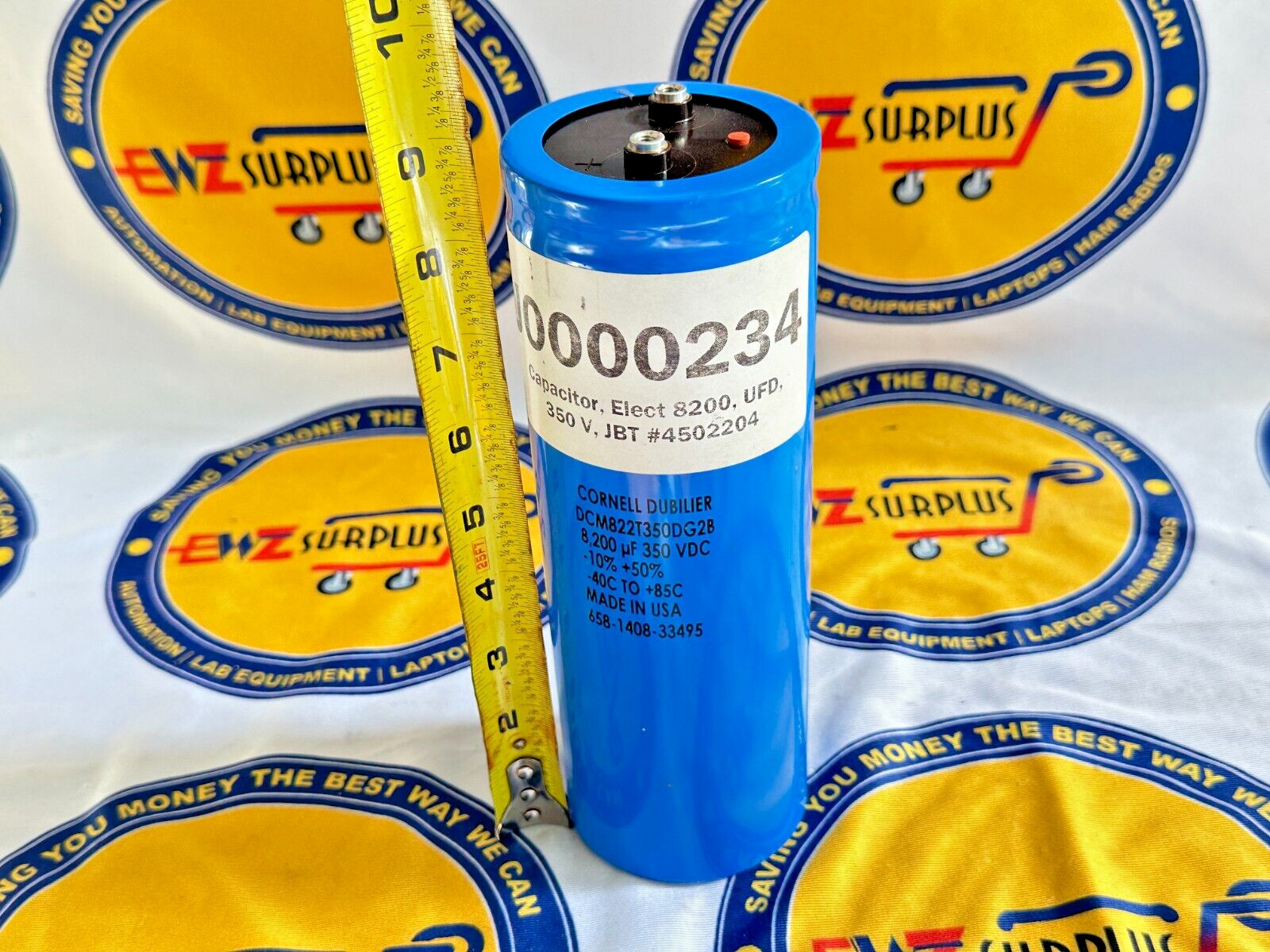 NEW CORNELL DUBILIER 8200 UF 350VDC CAPACITOR DCM822T350DG2B MADE IN USA