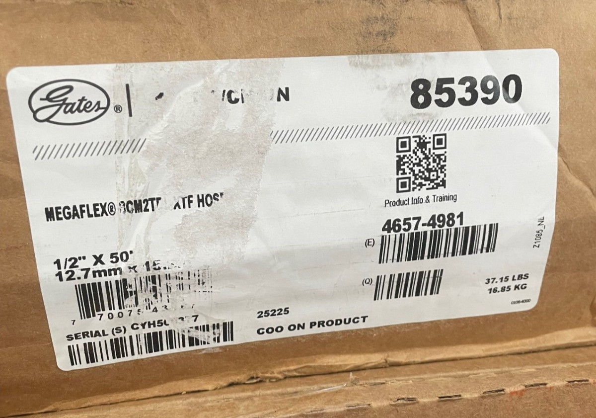 1/2″ Twin Line Hydraulic Hose MegaFlex Connected 85390 Gates 8CM2TDL-XTF 15 Feet