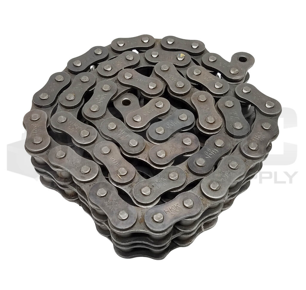 NEW HKK 60 DOUBLE STRAND ROLLER CHAIN 45″, 60-R2