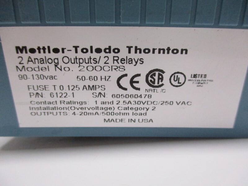 METTLER TOLEDO 200CRS 90-130VAC 2.5A UNMP