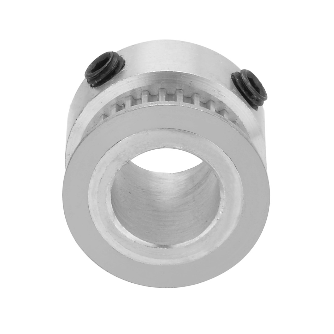 30 Teeth 12mm Bore 7mm Belt Timing Idler Pulley Synchronous Wheel Silver Tone