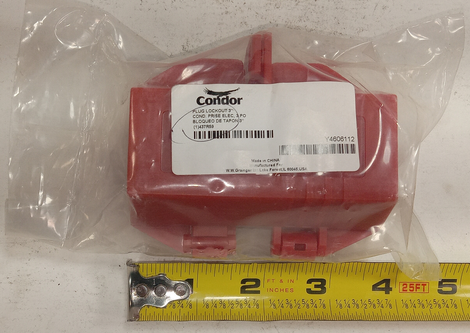 1 NEW CONDOR Y4606112 3″ PLUG SAFETY LOCKOUT DEVICE BOX NNB ***MAKE OFFER***