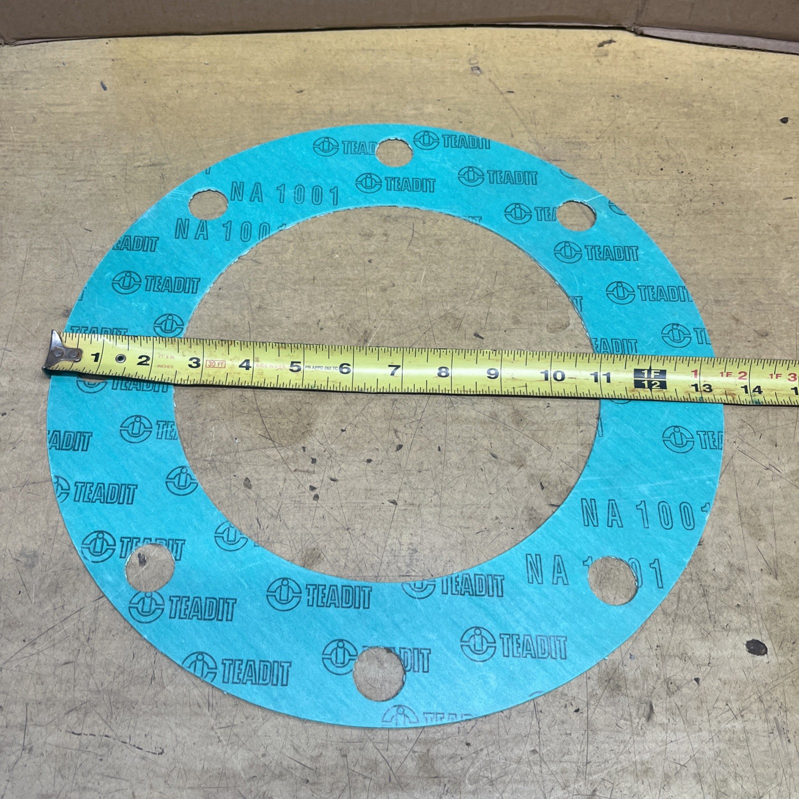 8″ Teadit NA-1001 Full Face 1/8″ 8″ Flange To Flange Flat Gasket
