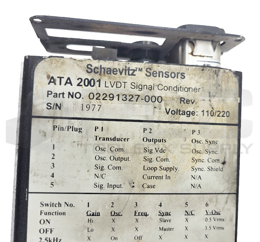 SCHAEVITZ 02291327-000 LVDT SIGNAL CONDITIONER 110-120V ATA2001