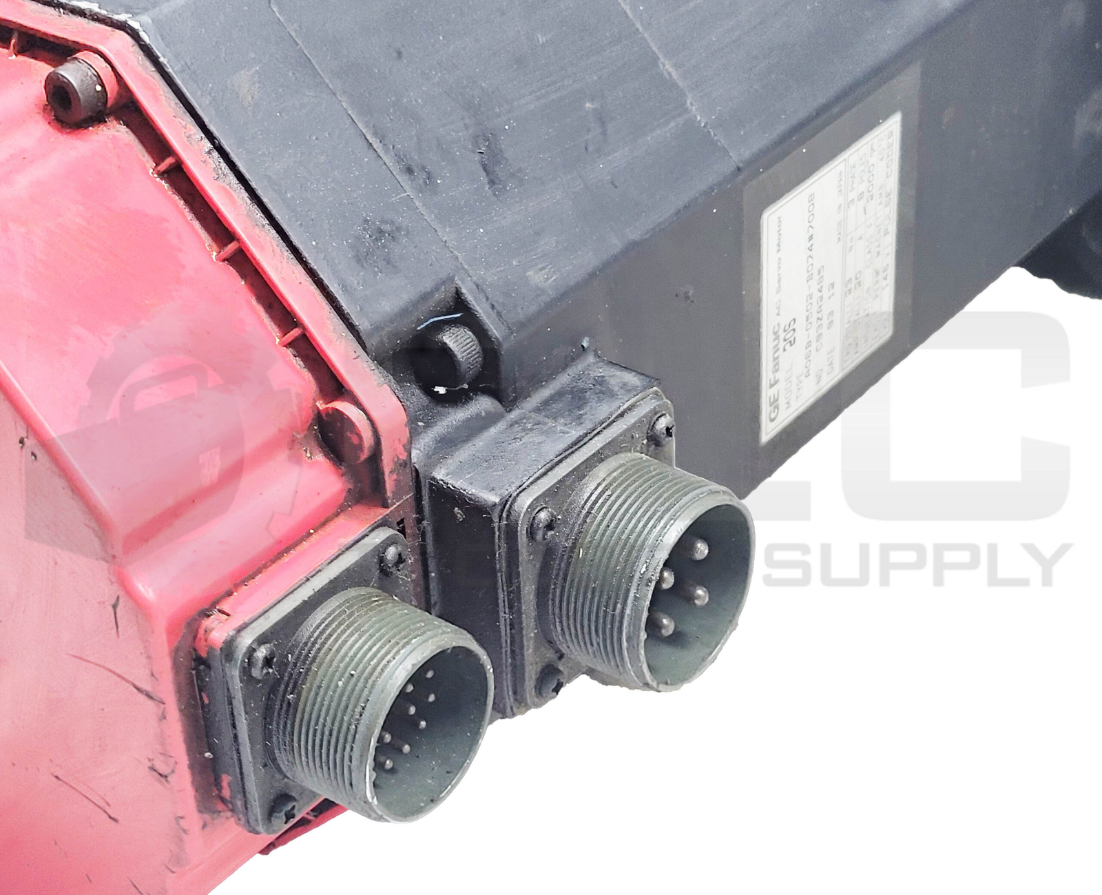 FANUC A06B-0502-B074#7008 SERVO MOTOR AC W/ 11″x12-1/4″ MOUNT PLATE W/ SPROCKET