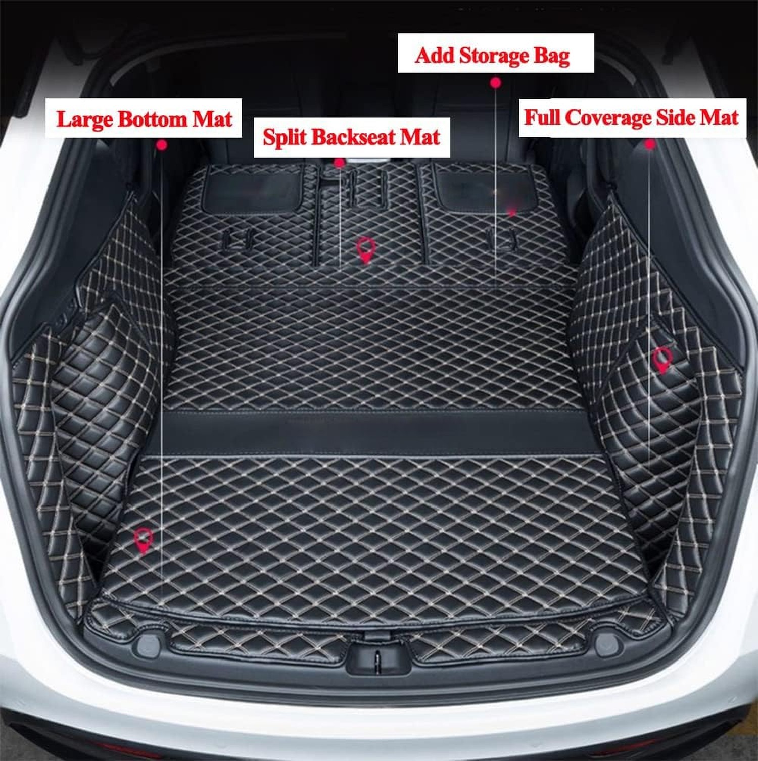 Trunk Cover Mat Compatible with 2020-2025 Tesla Model Y 5-Seater (Backrest Pr…