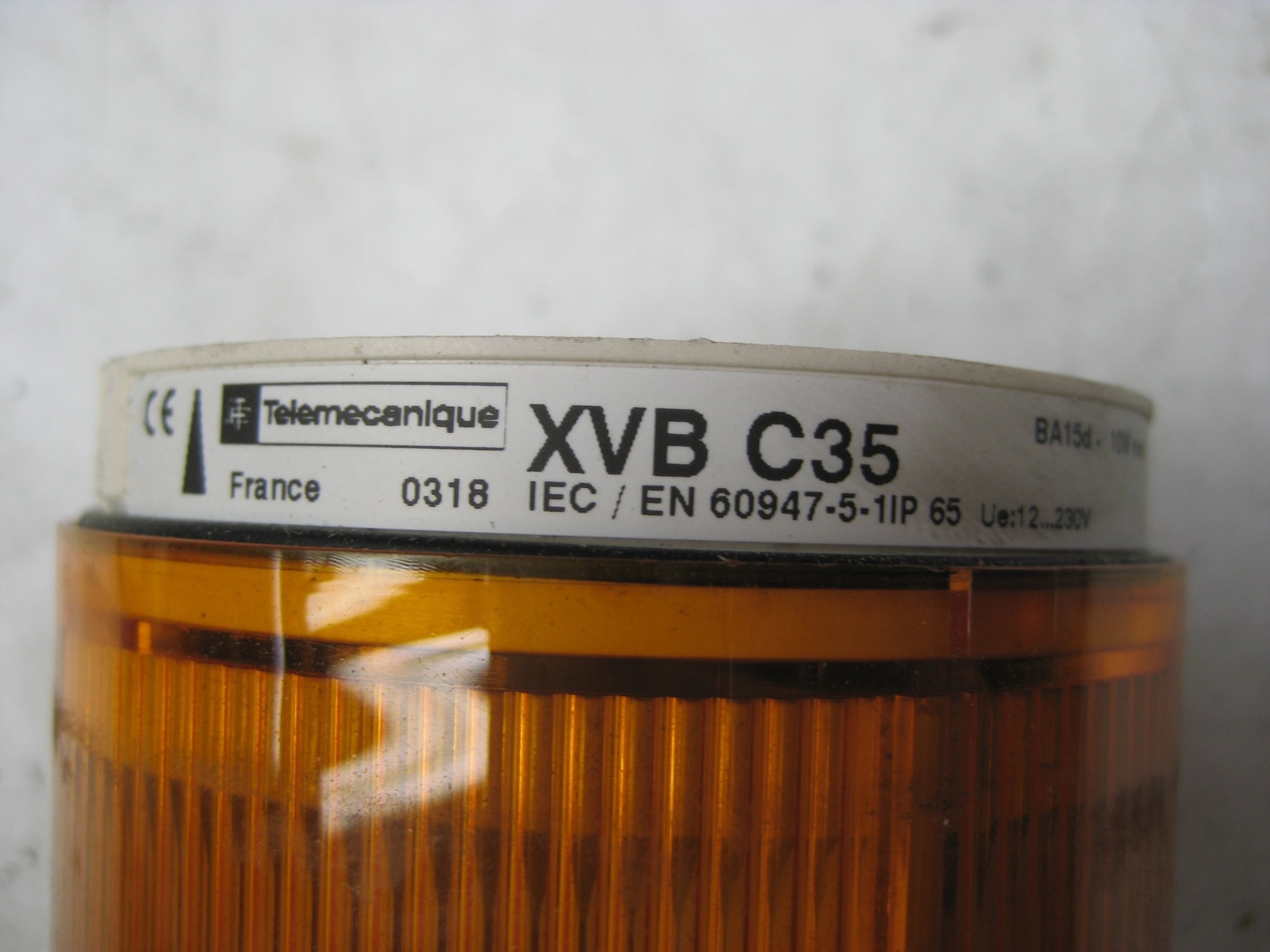 TELEMECANIQUE XVBC35 AMBER STACKABLE LIGHT UNMP
