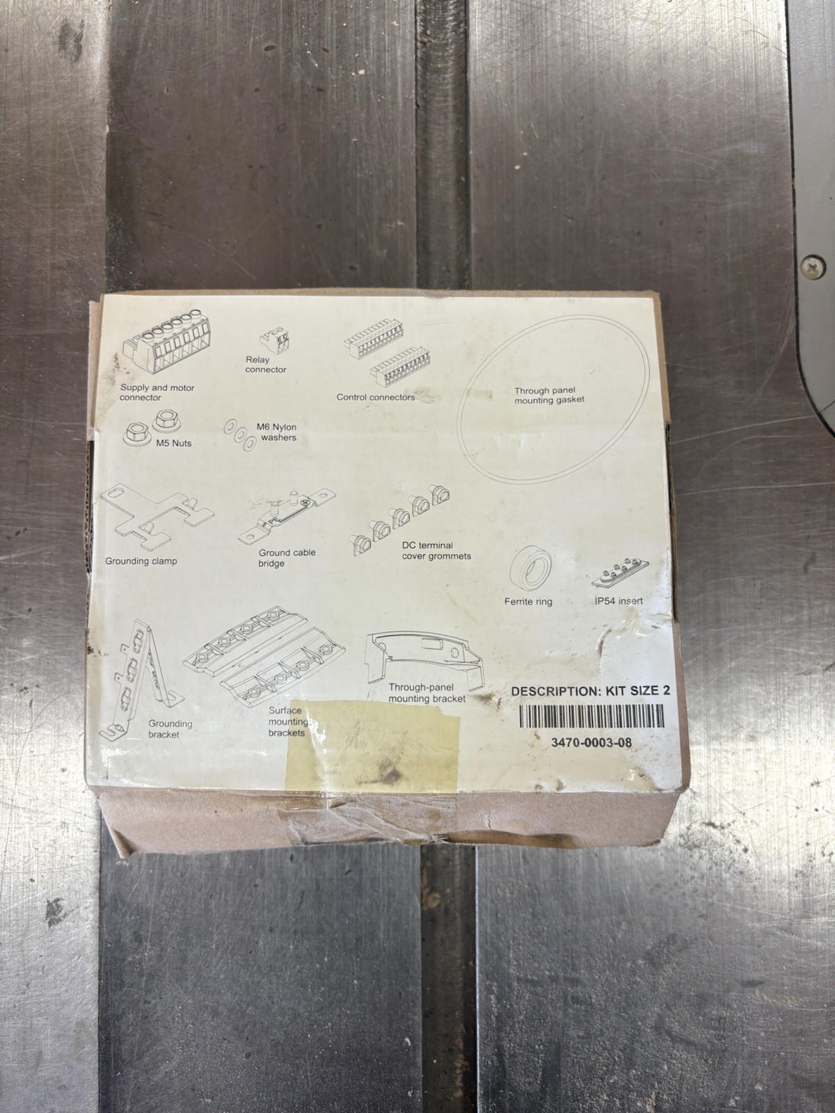 Industrial Drive Mounting Kit Size 2 IP54 Through-Panel Install P/N 3470-0003-08