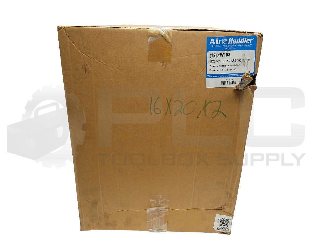 NEW BOX OF 12 AIR HANDLER 1W103 FIBERGLASS AIR FILTER 16x20x2