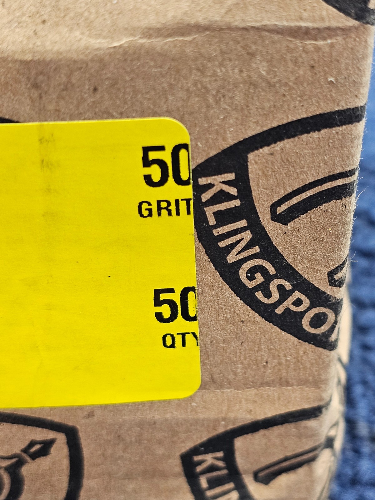 (QTY 50) Klingspor 310P050X-12700T Discs CS310 Aluminum Oxide 50 Grit 5″ No Hole