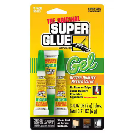 Super Glue Sgg23-48 Instant Adhesive, Original Gel Series, Clear, 0.07 Oz, Tube