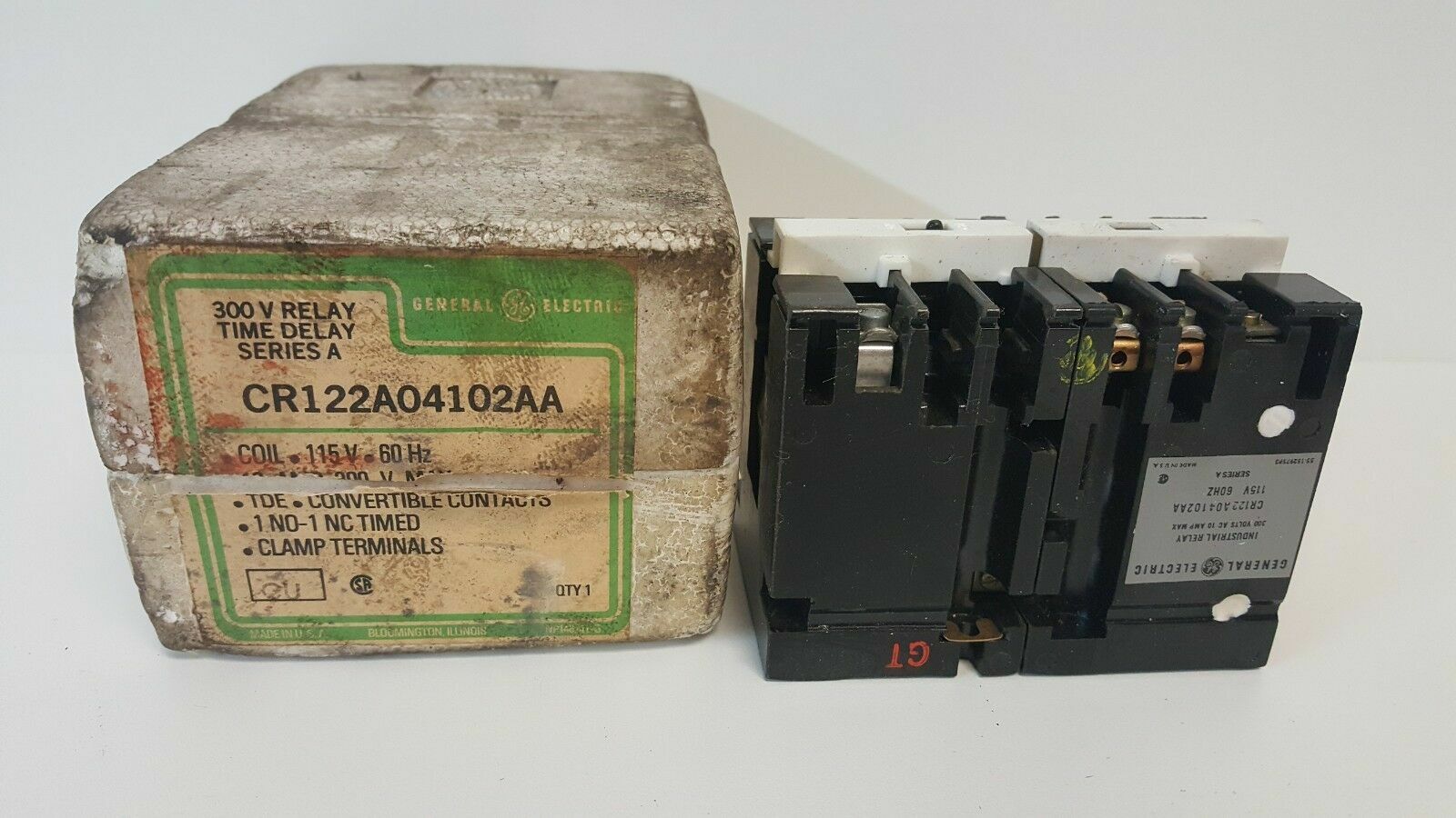 NEW OLD STOCK! GENERAL 115V ELECTRIC TIME DELAY RELAY CR122A04102AA