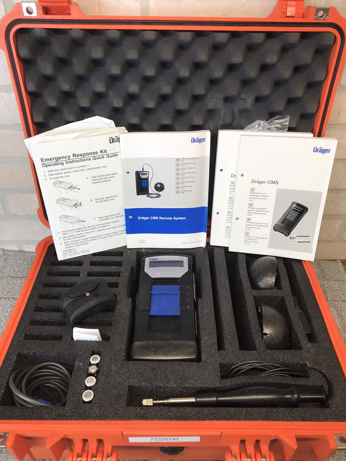Drager CMS Emergency Response Kit ~ Pelican Case ~ No Chips