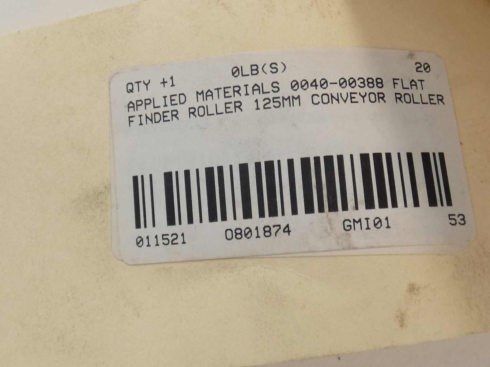 Applied Materials 0040-00388 Flat Finder Roller 125MM – NEW Surplus!