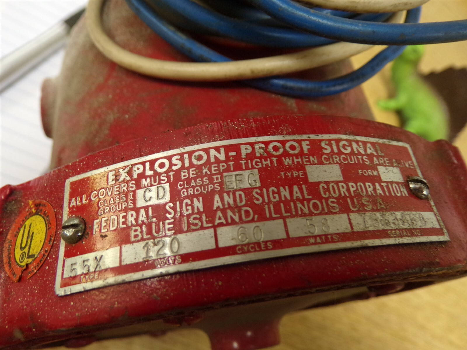 Federal Sign & Signal Explosion Proof Horn 55X 7B13A68 8242-C7 *FREE SHIPPING*
