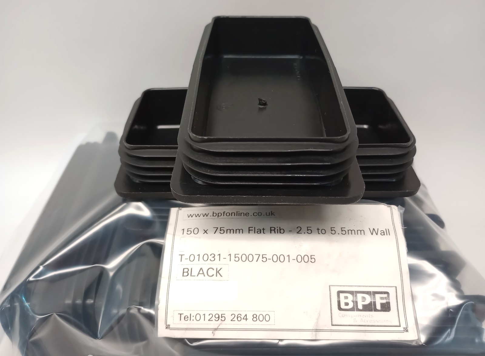 BPF T-01031-150075-001-005 Cap Plug 150 X 75mm Flat Rib (Pack Of 10)