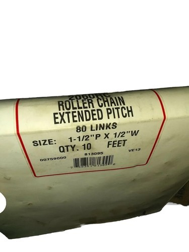Tisco 2060RC Roller Chain – 1 1/2″P x 1/2″W – 10 Feet