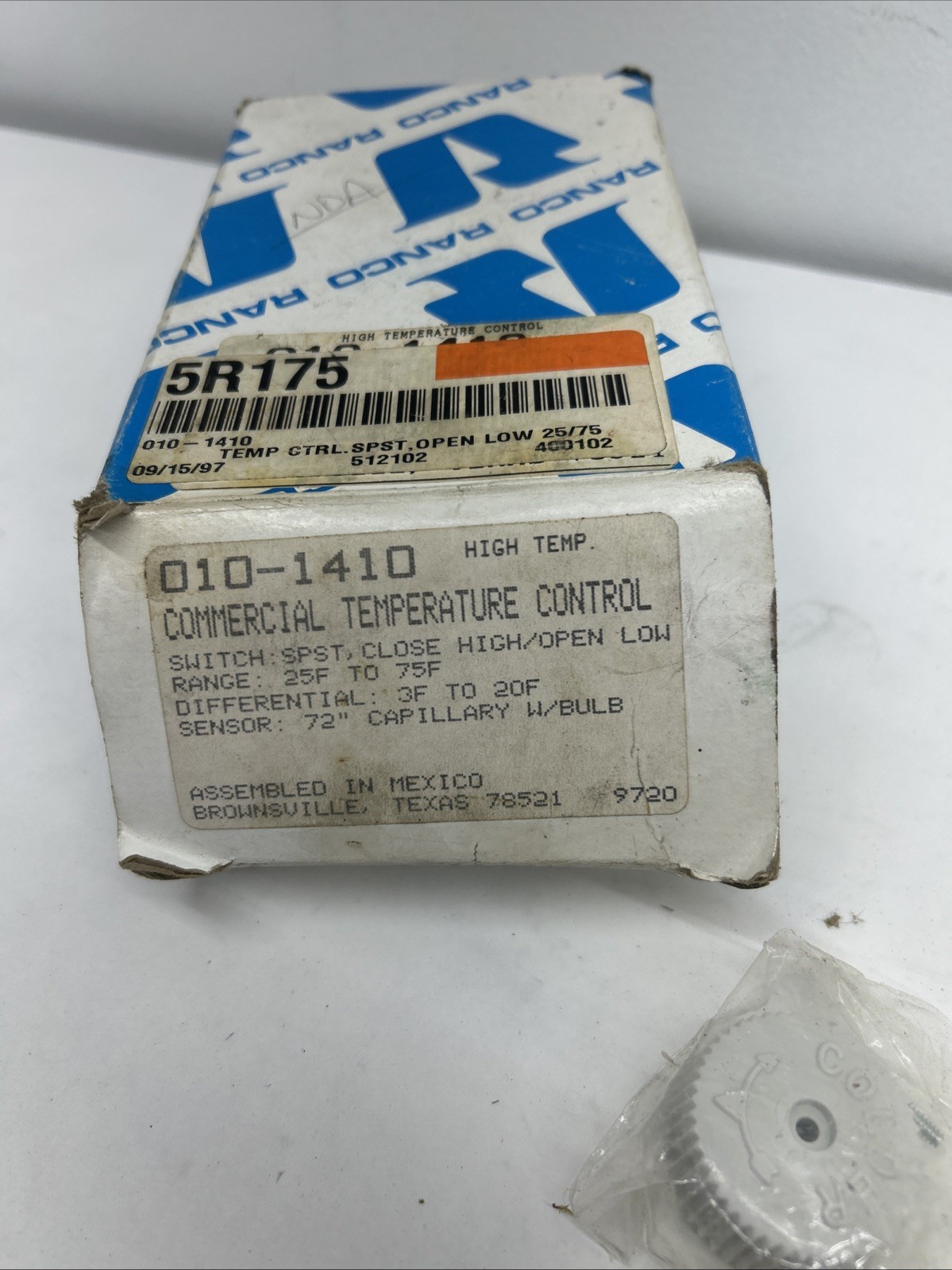 RANCO 010-1410 / 0101410 Commercial Temperature Control 72 Inch Sensor 25–75° F