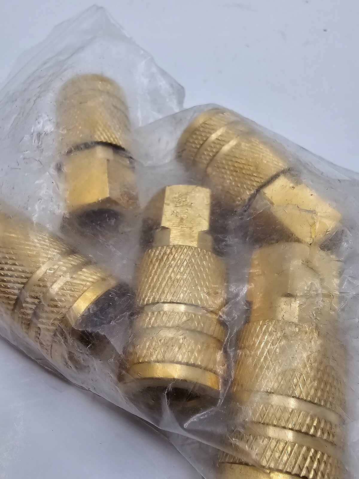 (QTY 5) 1/4-Inch Brass Female Industrial Coupler 1/4 Inch Air Hose