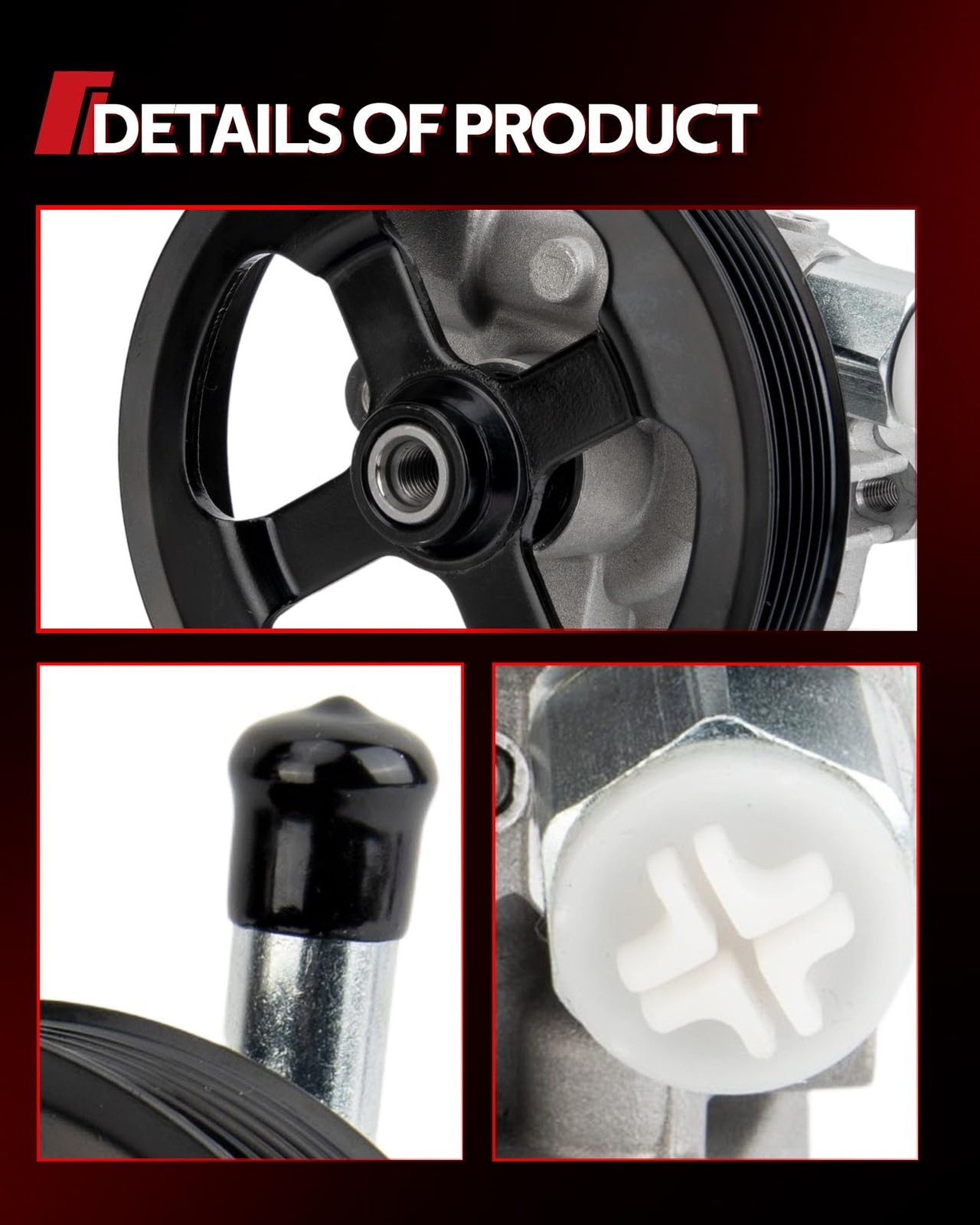 Torchbeam Power Steering Pump with Reservoir Compatible with 1990-1996 F150; …