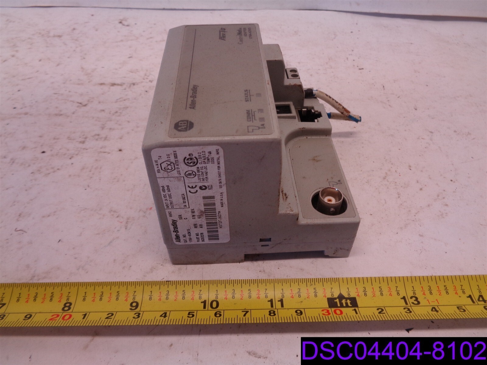 ALLEN BRADLEY 1794-ACN15 FLEX I/O CONTROLNET ADAPTER INPUT 24 VDC OUTPUT 5VDC
