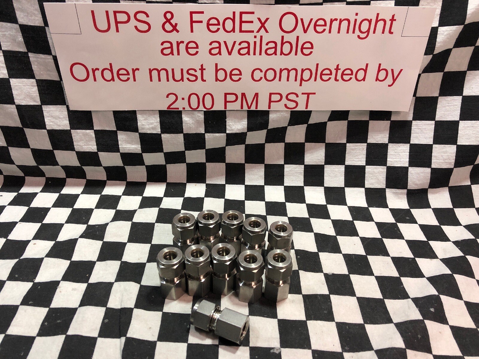 LOT OF 11 SWAGELOK SS-600-7-4, FEMALE ADAPTER 3/8″ T X 1/4″ FNPT SHIPSAMEDAY#C32