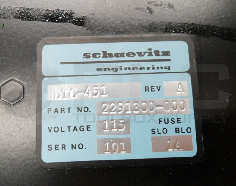 SCHAEVITZ DTC-451 DIGITAL TRANSDUCER CONTROLLER 115V 1A 2291300-000