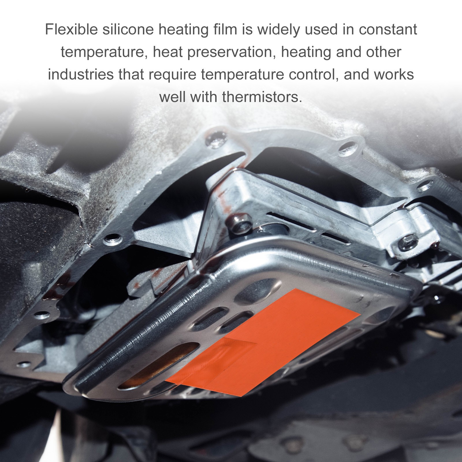 2Pcs Silicone Heating Pad 120V 150W Car Engine Block Oil Pan Strip 127mm x 102mm