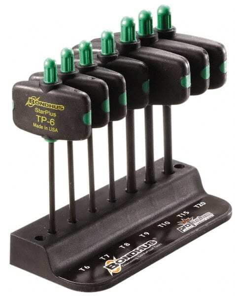 Bondhus 33945 Torx Key Set: 7 Pc, Wing Handle, T6 to T20, Torx Sizes