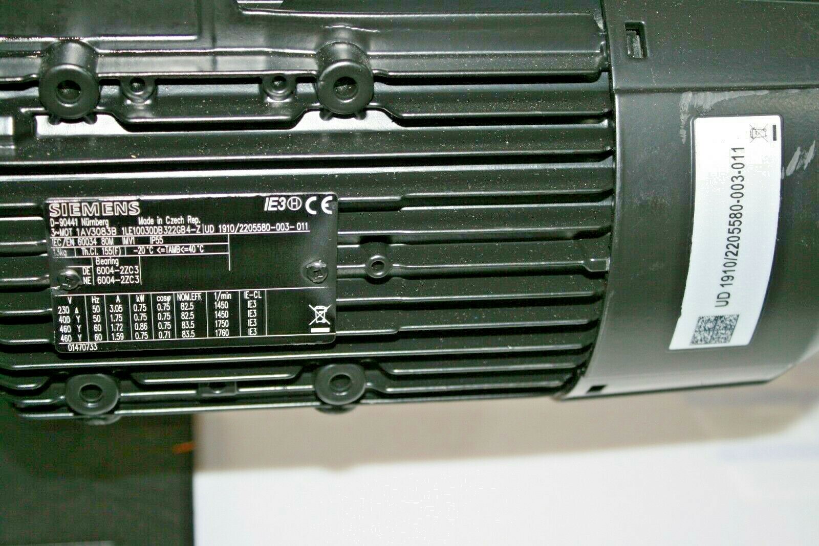 SIEMENS 3HP 230/460V KSB ETABLOC PUMP ETB 065-040-160