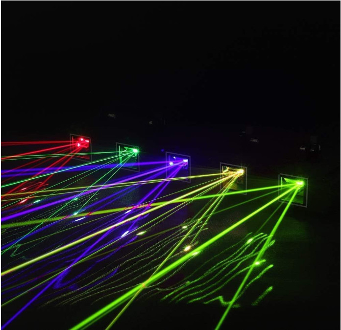 Luces Láser DJ RGBYC con Control DMX y Efectos Música para Fiesta Disco