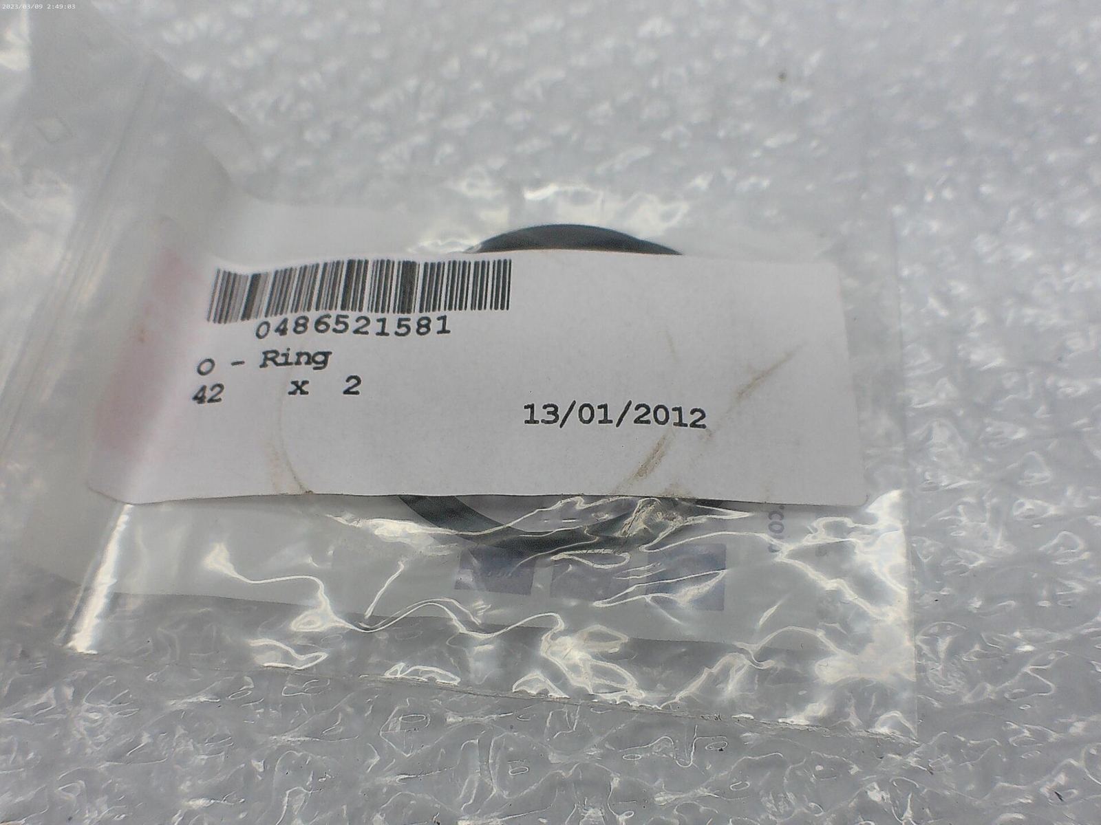 BUSCH 0486521581 42X2 O-RING PKG OF 2 NSMP