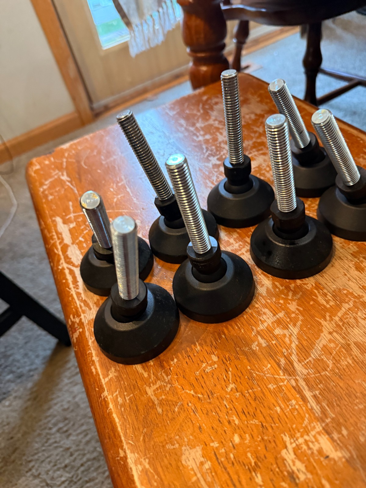 NEW LOT of 8 VALU Guide System Plast Foot Feet Base Adjustable 4-1/2″ # VG-50 2