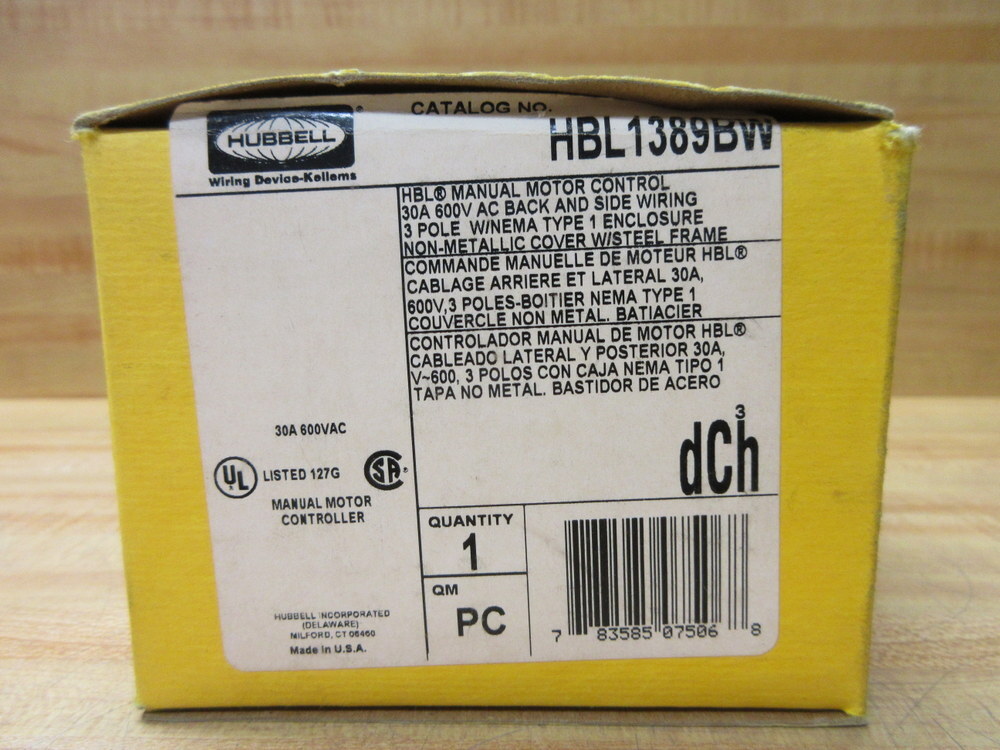 Hubbell HBL1389BW Wall Switch Cover