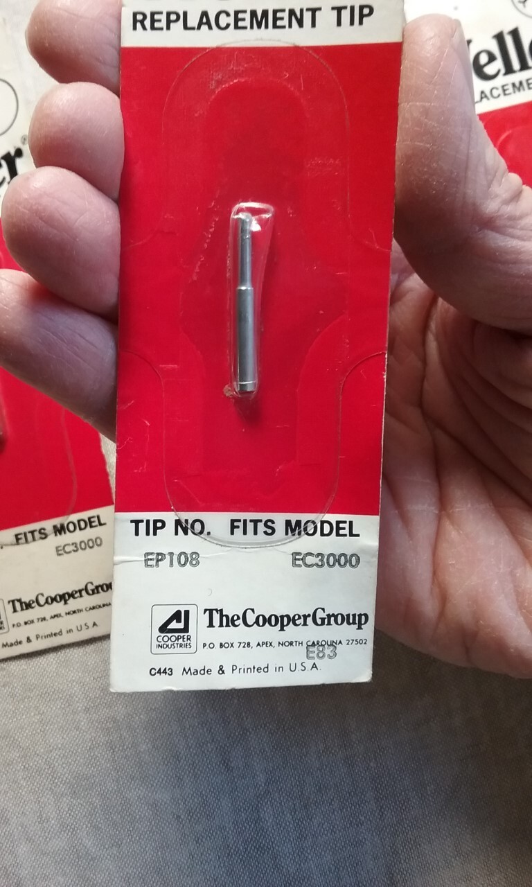Lot of 7 Weller EP108 Replacement Tips for Model EC3000 Iron NOS