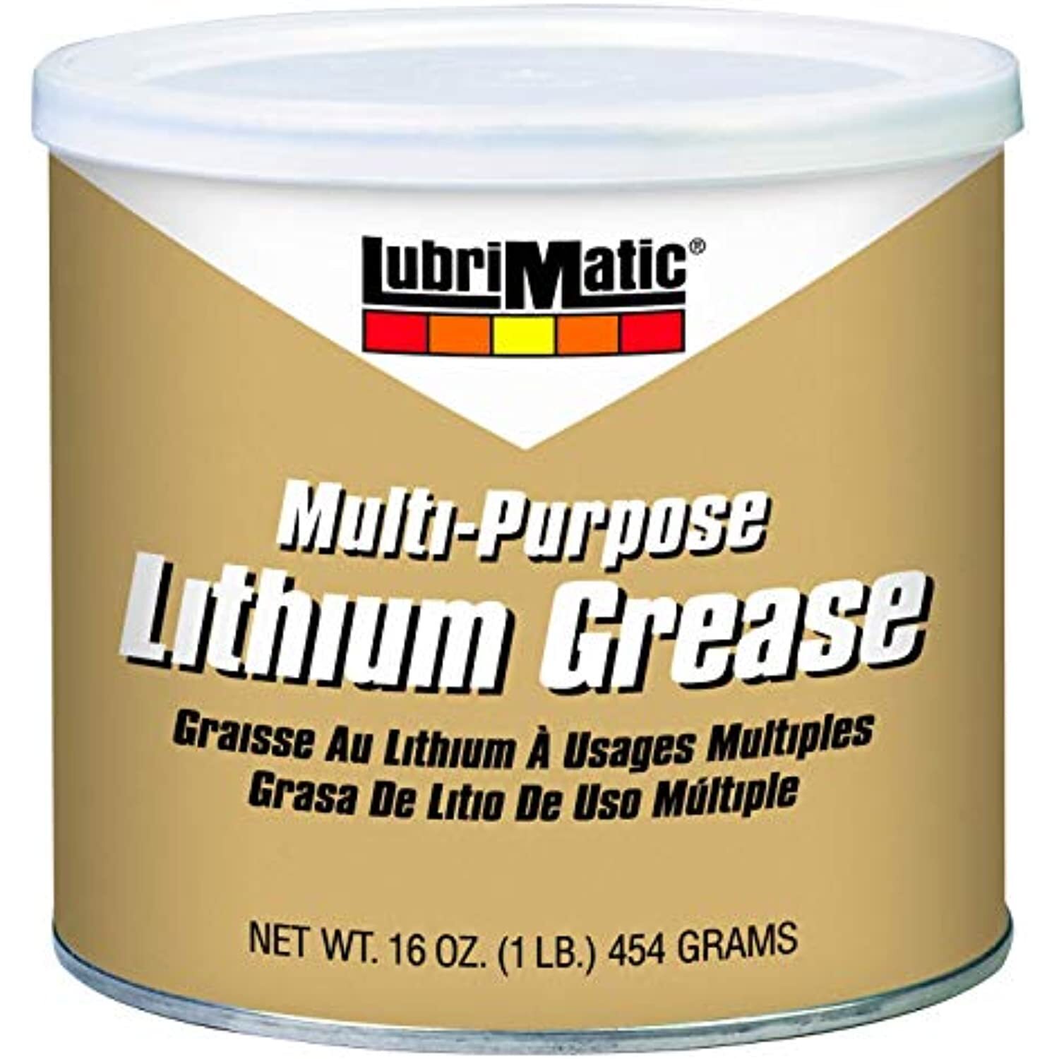 Lubrimatic 11316 1 Pack Multi-Purpose Lithium Grease, 16 oz. Can, Amber