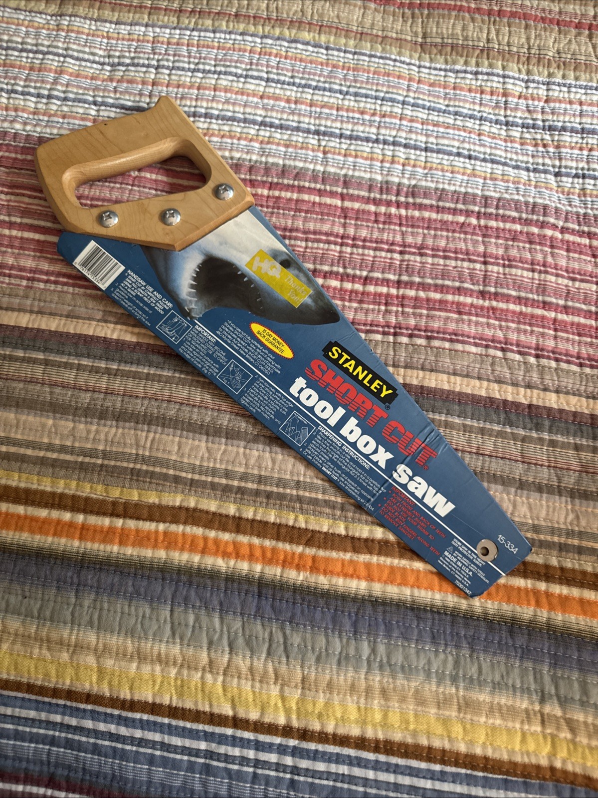 Stanley 15-334 Shortcut Toolbox Saw Hardened Teeth Hardwood Handle 15″ Blade