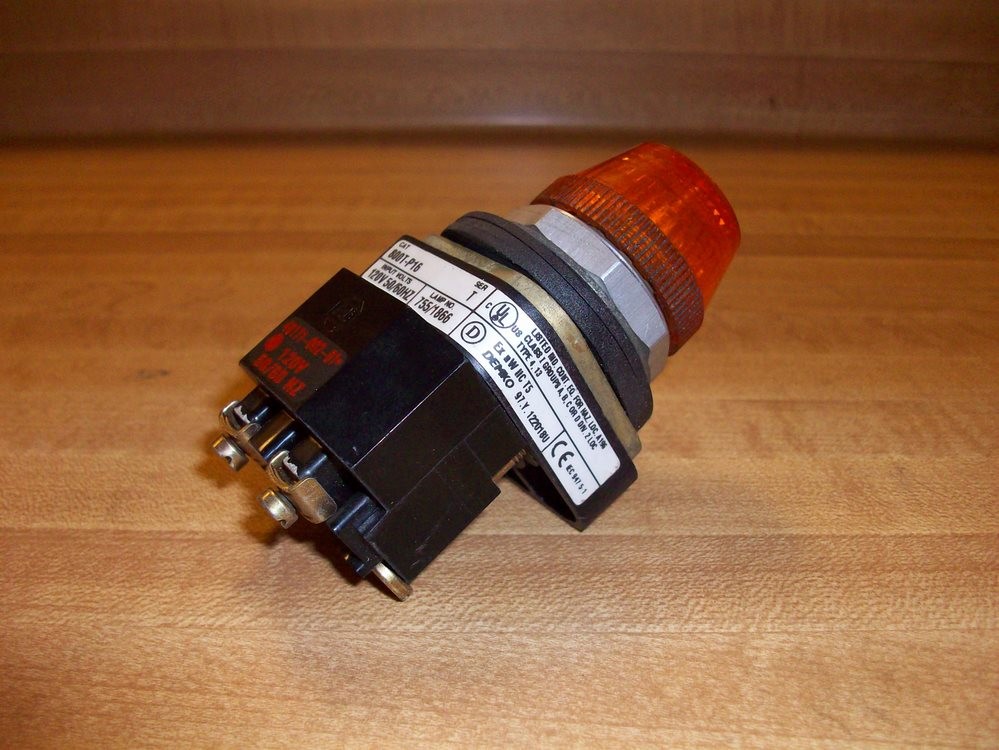 Allen Bradley 800T-P16A Amber Pilot Light 800TP16A Ser T 40171-002-01 (Pack of 3