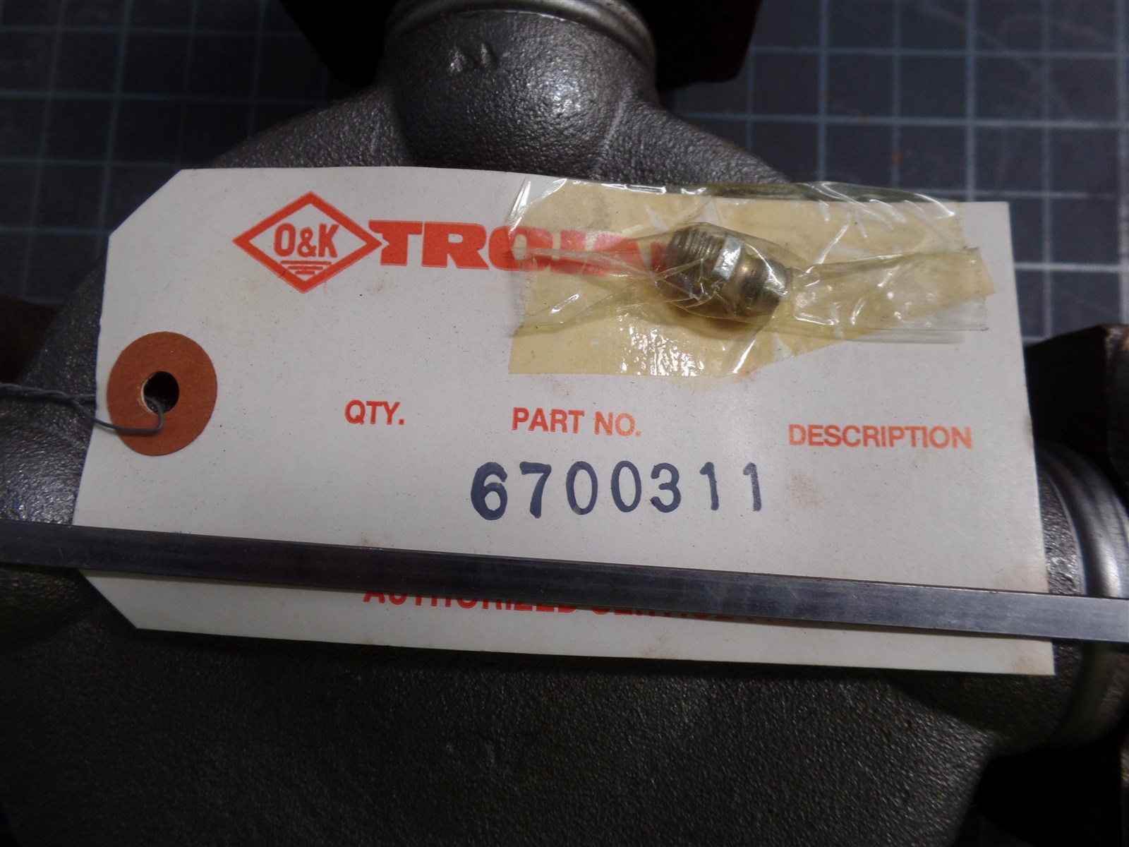 GENUINE TROJAN O&K 10670031100 CROSS 7075B ASSEMBLY, TEREX 10-670031100, 6700311