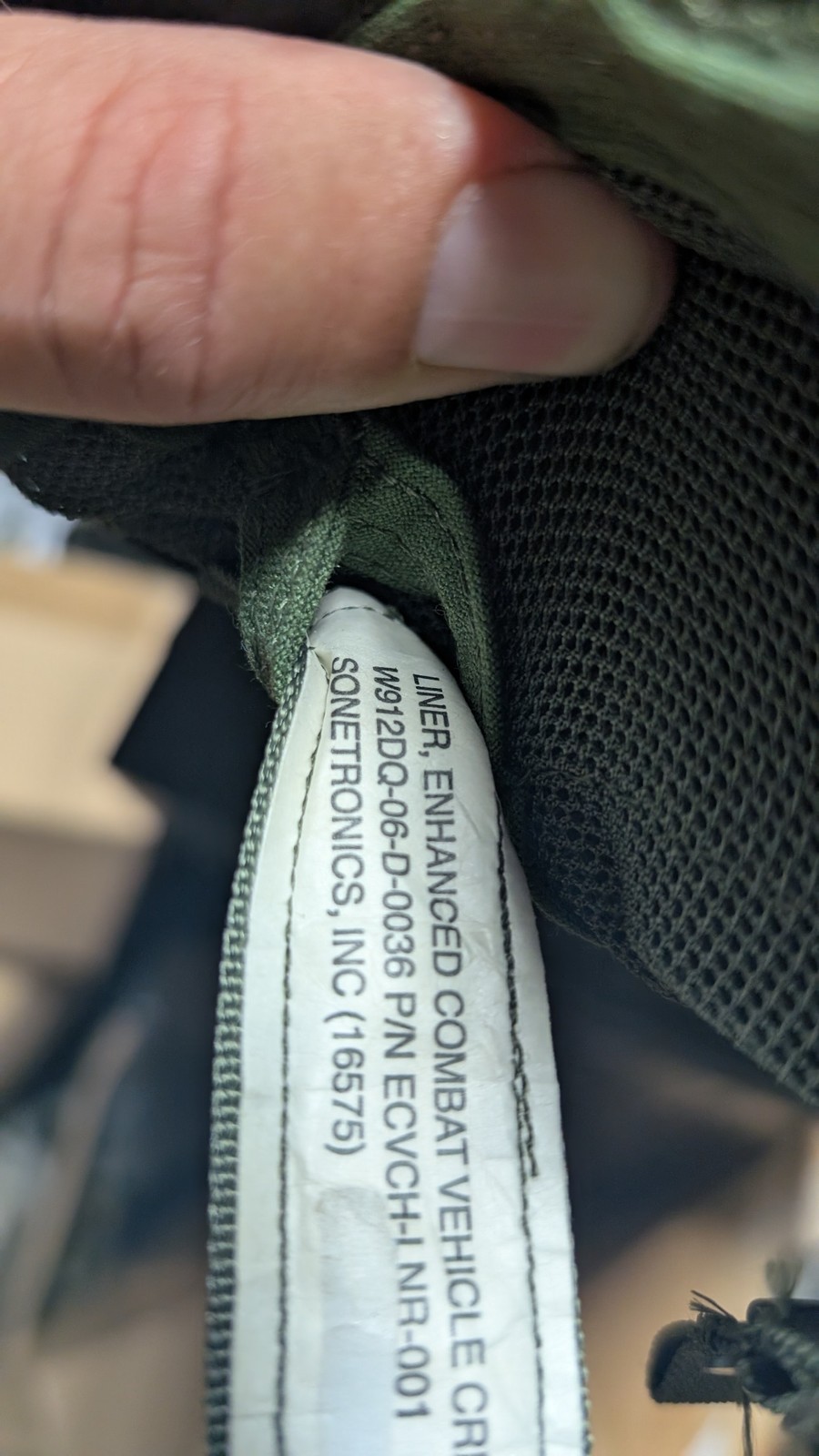Enhanced Combat Vehicle Crewman CVC Helmet Liner Mic Comm Insert Sonetronics USA