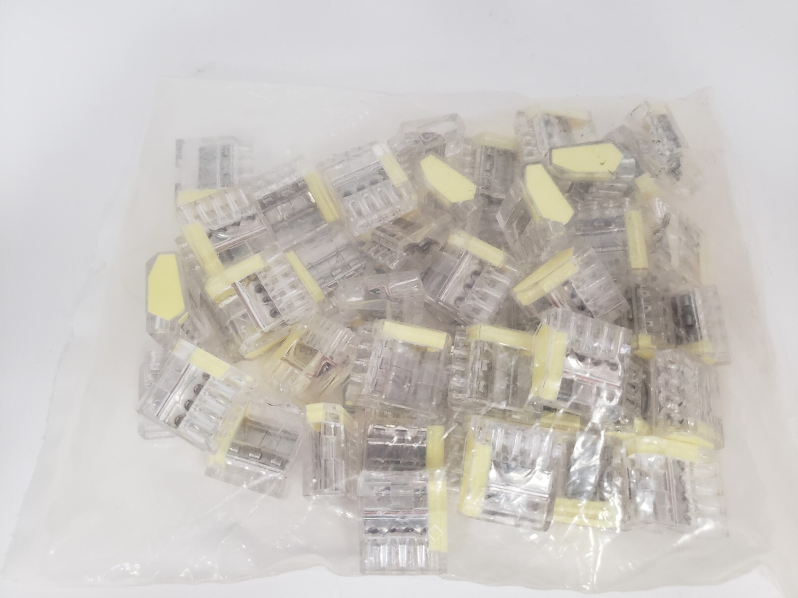 LAWSON 64657 PUSH & LOCK WIRE CONNECTOR YELLOW 30A 4 WIRE (LOT OF 50) NIB