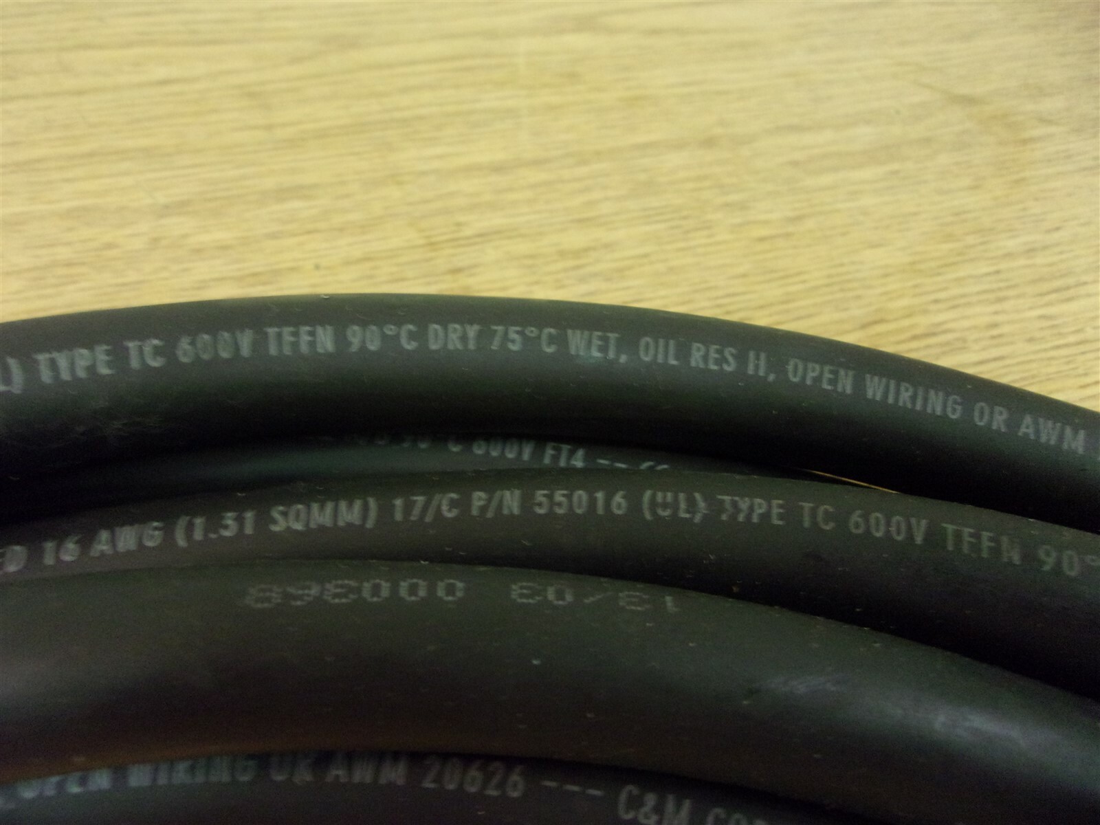 NEW C&M Megaflex 55016 Hose 16AWG 1.31 Sqmm 17/C Type TC 600V *FREE SHIPPING*