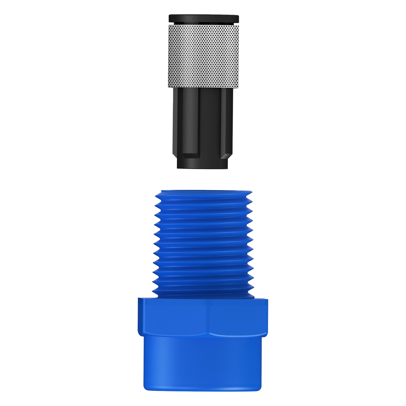 Plastic Fogger Misting Nozzle with Stainless Steel Filter Blue 1/8″ NPT 1.5 GPH