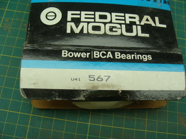 GENUINE FEDERAL MOGUL – BOWER BCA TAPERED ROLLER BEARING 567