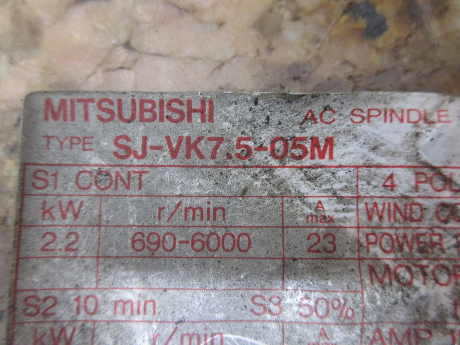 TAMAGAWA SPINDLE MOTOR SJ-VK7.5-05M ENCODER AU5589 6590-1382 MAZAK INTEGREX 30