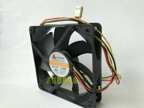 Y.S.TECH FD121225HB 12V 0.46A 12025 120mm 3-wire chassis cooling fan